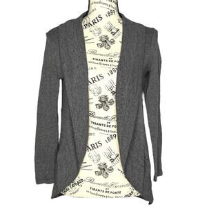 Twentyone MEDIUM Gray Back Waist Tie Long Sleeve Blazer Open Front Cardigan